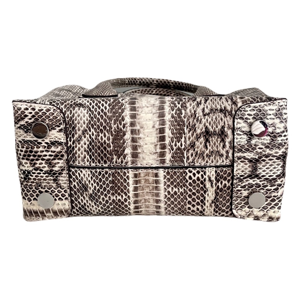 Michael Kors Beige Genuine Snakeskin ‘Mercer’ Crossbody Satchel Bag - Picture 7 of 14